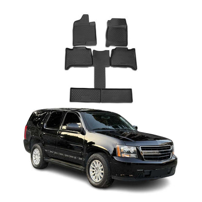 2007-2014 Chevrolet Tahoe Floor Mats Liners Full Set All Weather Black