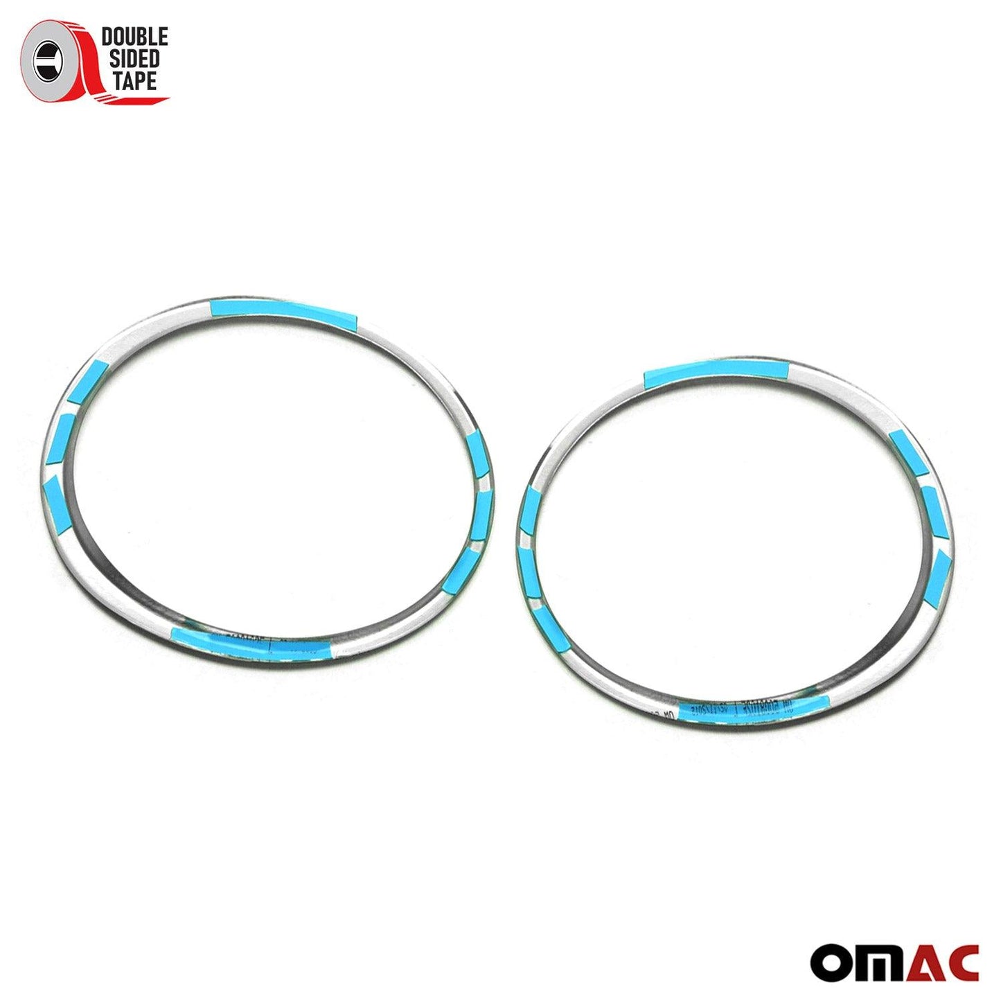 OMAC Fog Light Headlight Lamp Surround Cover for Nissan Juke 2015-2017 Silver 2 Pcs 5008102F