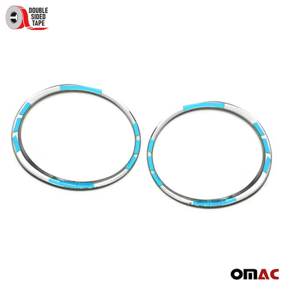 OMAC Fog Light Headlight Lamp Surround Cover for Nissan Juke 2015-2017 Silver 2 Pcs 5008102F