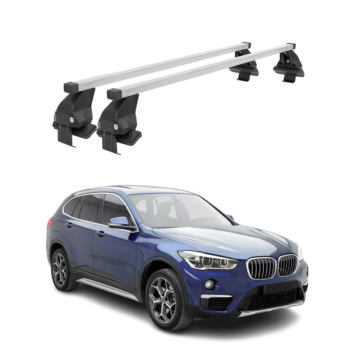 2016-2022 BMW X1 F48 Roof Rack Cross Bars Silver