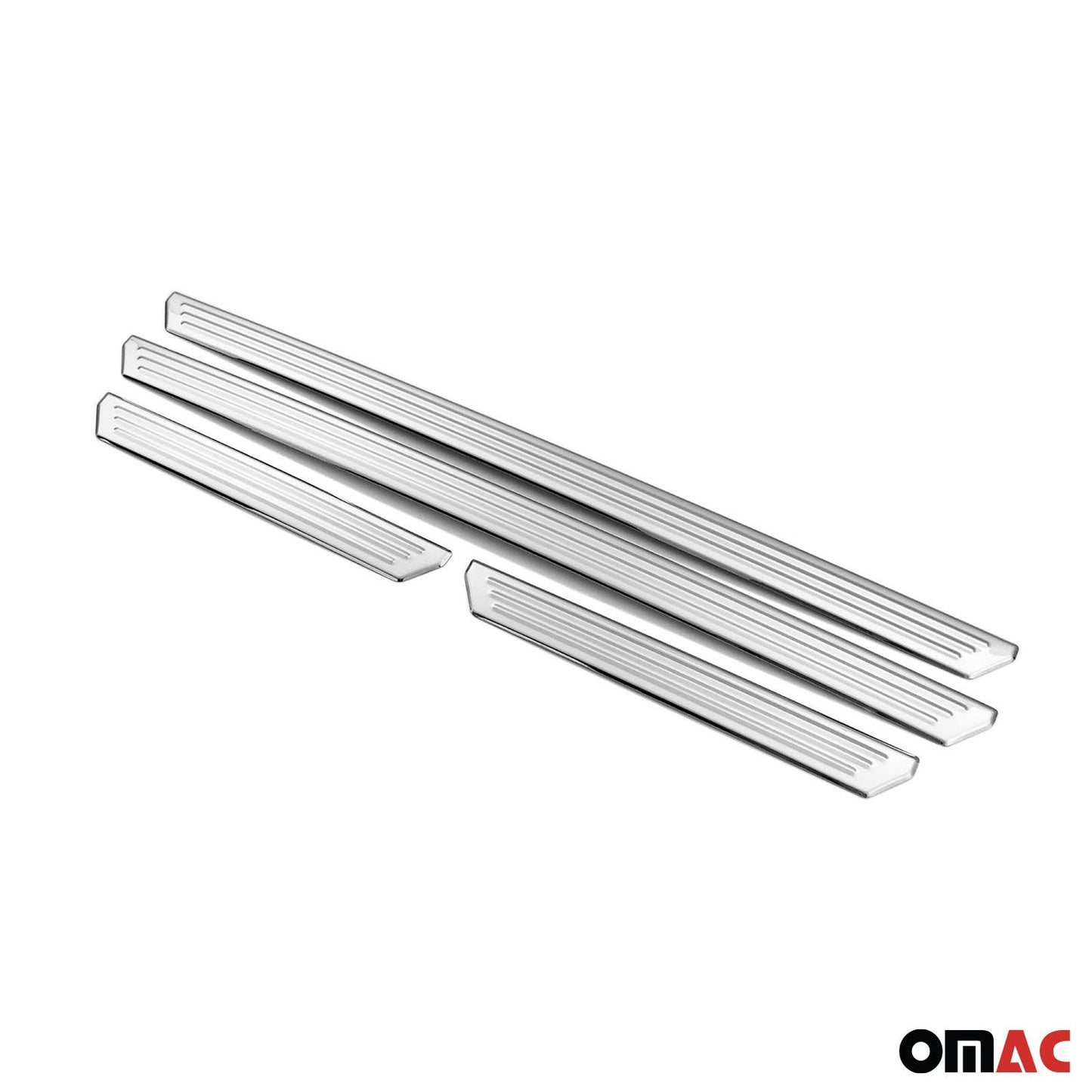 OMAC Door Sill Scuff Plate Scratch Guard for VW Golf MK8 2022-2024 Silver 4x Steel 7568094N