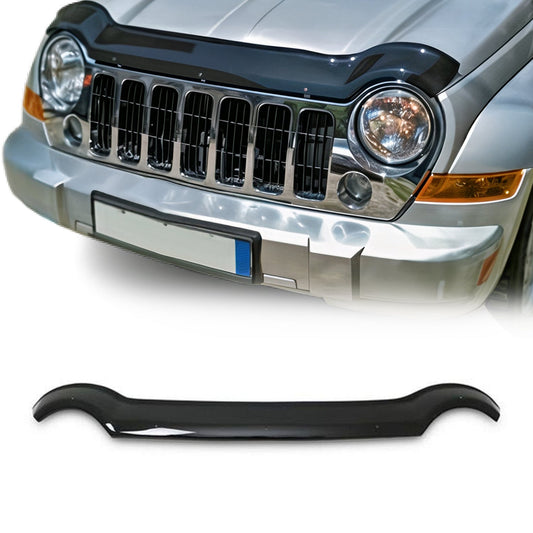 2002-2007 Jeep Liberty Front Bug Shield Hood Deflector 1 Pc Smoke