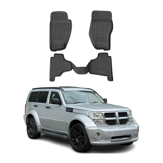 2007-2012 Dodge Nitro Floor Mats Liners Full Set All Weather Black