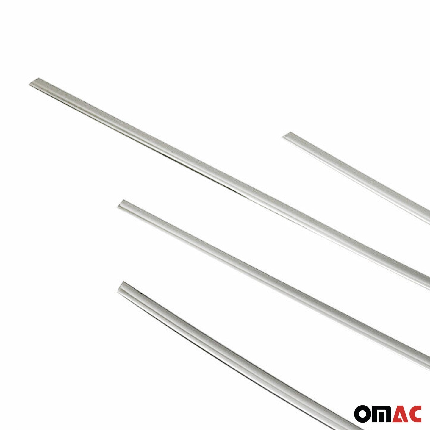 2012-2017 Hyundai Veloster Window Molding Trim Streamer Stainless Steel Silver 4 Pcs