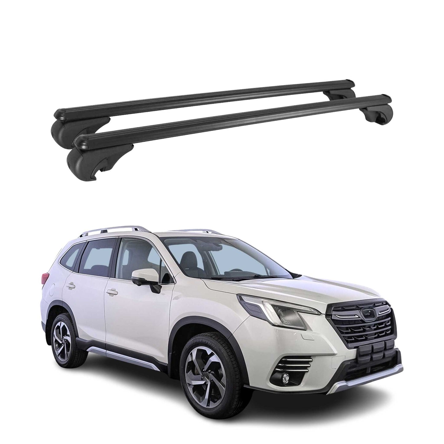 2019-2024 Subaru Forester Roof Rack Cross Bars Black