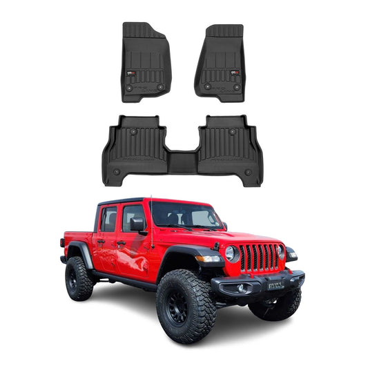 2020-2025 Jeep Gladiator Premium Floor Mats Liners Full Set All Weather Heavy Duty