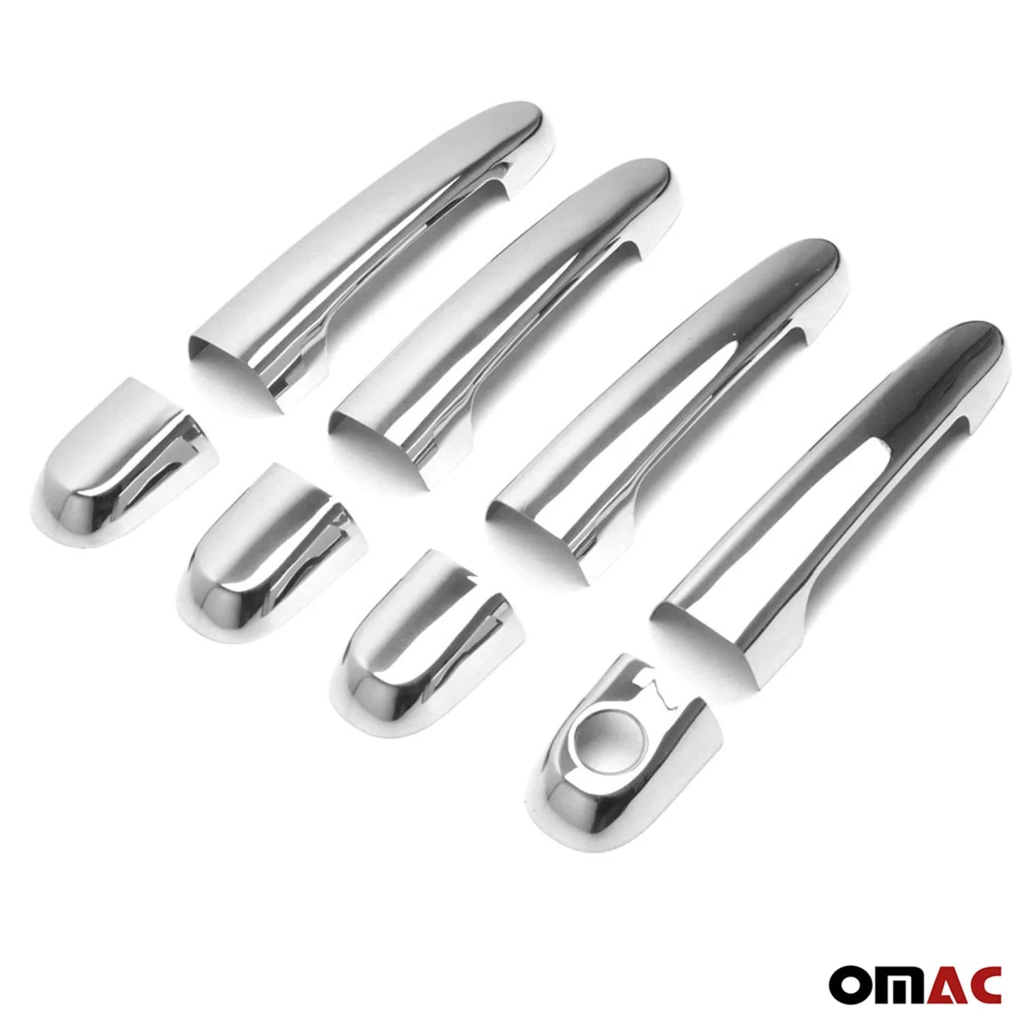 OMAC Car Door Handle Cover Protector for Hyundai Accent 2006-2011 Steel 8 Pcs 3203041