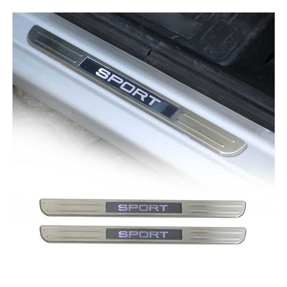 2014-2020 BMW i8 Door Sill Scuff Plate Illuminated Sport Stainless Steel Silver 2 Pcs