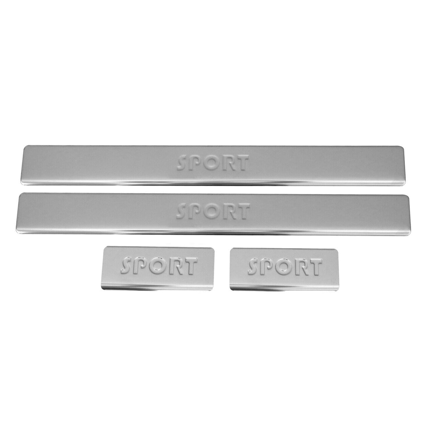 OMAC Door Sill Cover for Ford Chrome Scuff Protector Plate Trim Sport 4 Pcs U028562