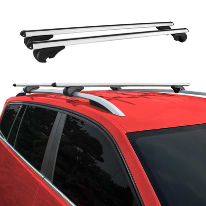 2003-2007 Toyota Land Cruiser J100 Roof Rack Cross Bars Silver