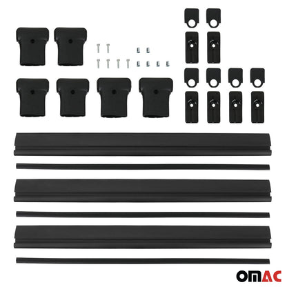 OMAC Roof Rack Cross Bars Luggage Carrier for Mercedes Metris 2016-2024 Alu Black 3x U000025