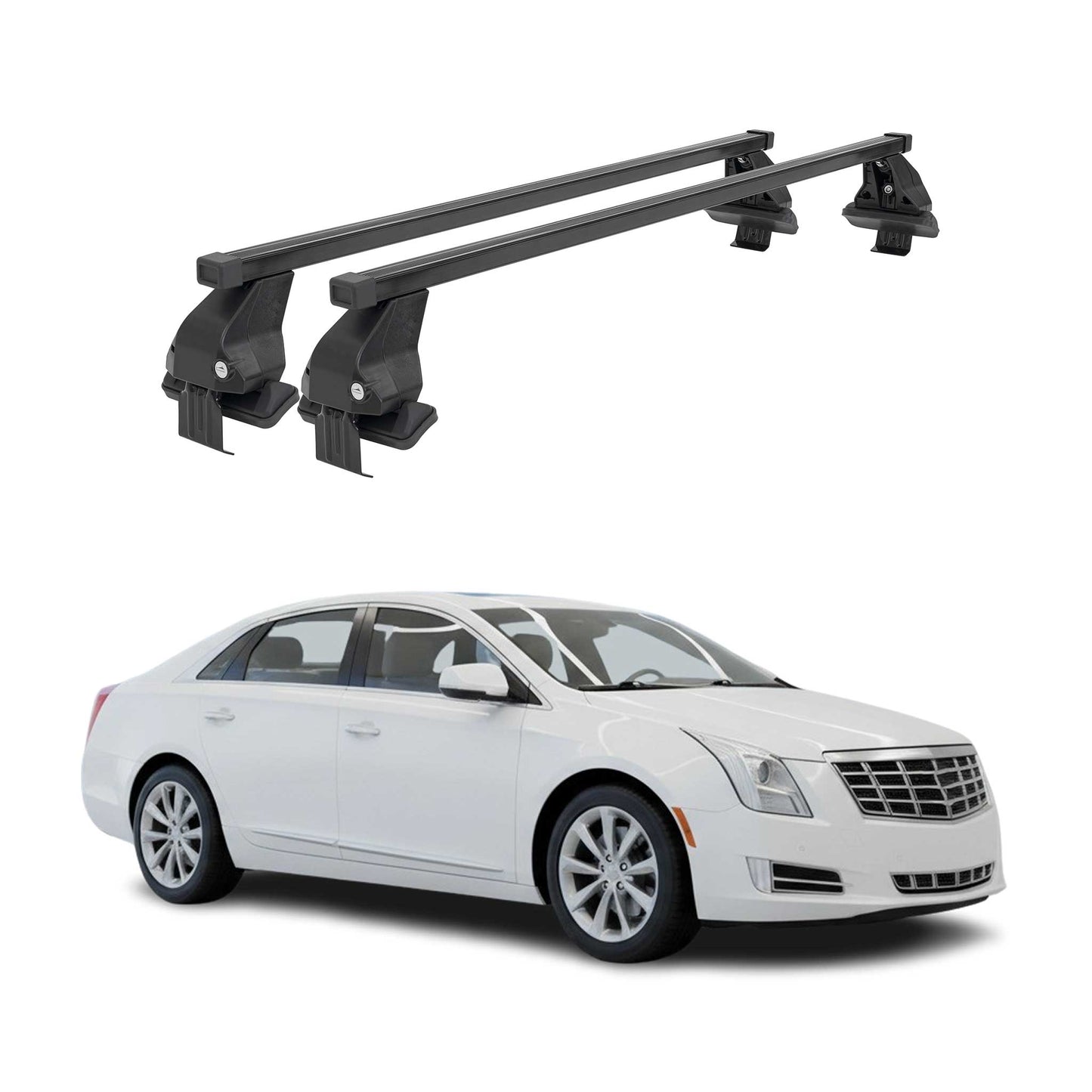 2013-2019 Cadillac XTS Roof Rack Cross Bars Black