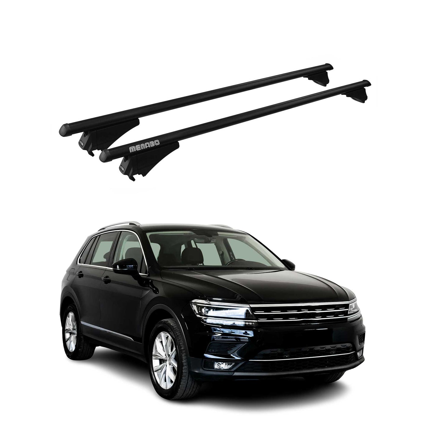 2019-2024 VW Tiguan R-Line Roof Rack Cross Bars Black