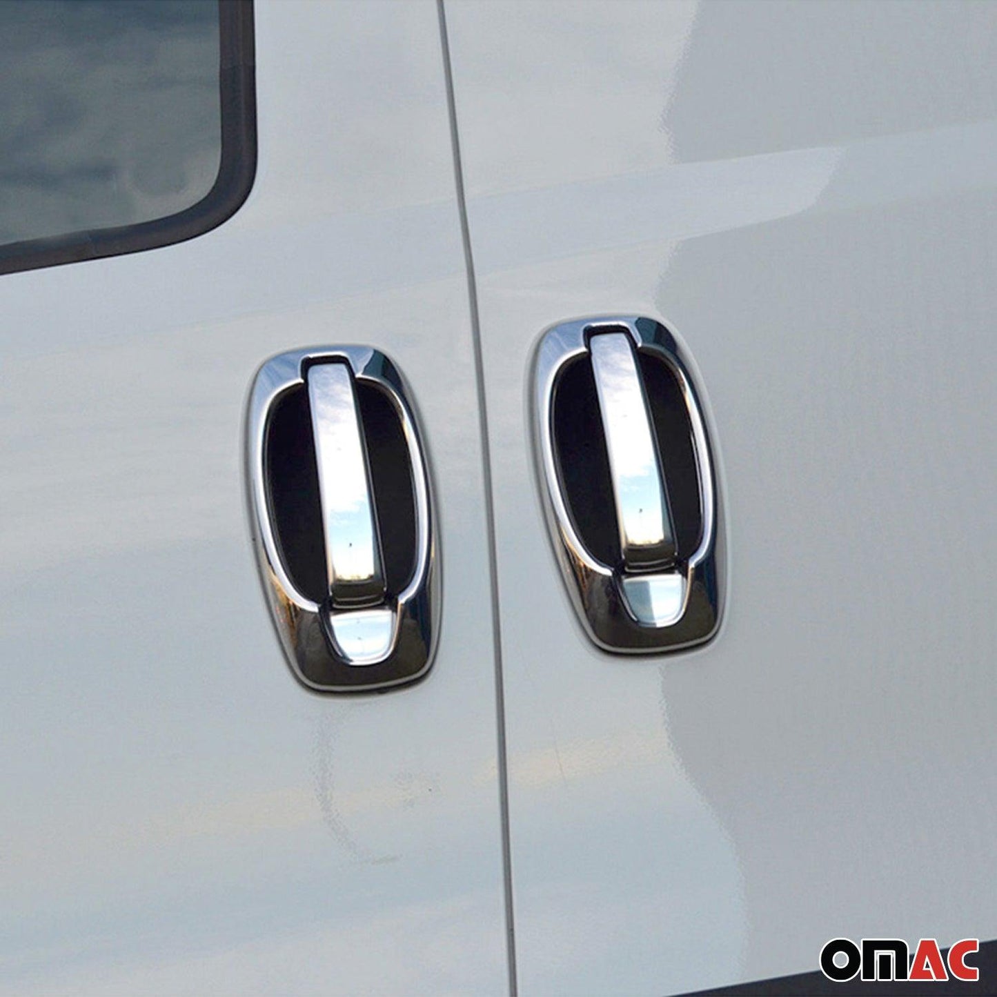 OMAC Car Door Handle Cover Protector for RAM ProMaster City 2015-2022 Steel 8 Pcs '2521043