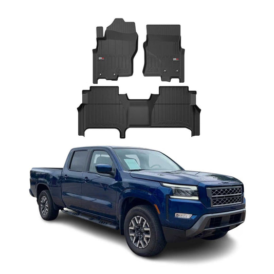 2022-2025 Nissan Frontier Crew Cab Premium Floor Mats Liners Full Set All Weather Heavy Duty