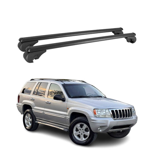 1999-2004 Jeep Grand Cherokee Roof Rack Cross Bars Black