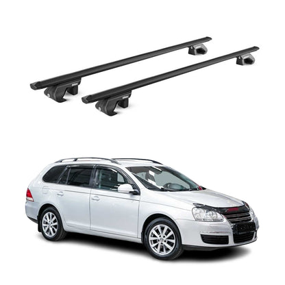 2010-2014 VW Jetta SportWagen Roof Rack Cross Bars Black