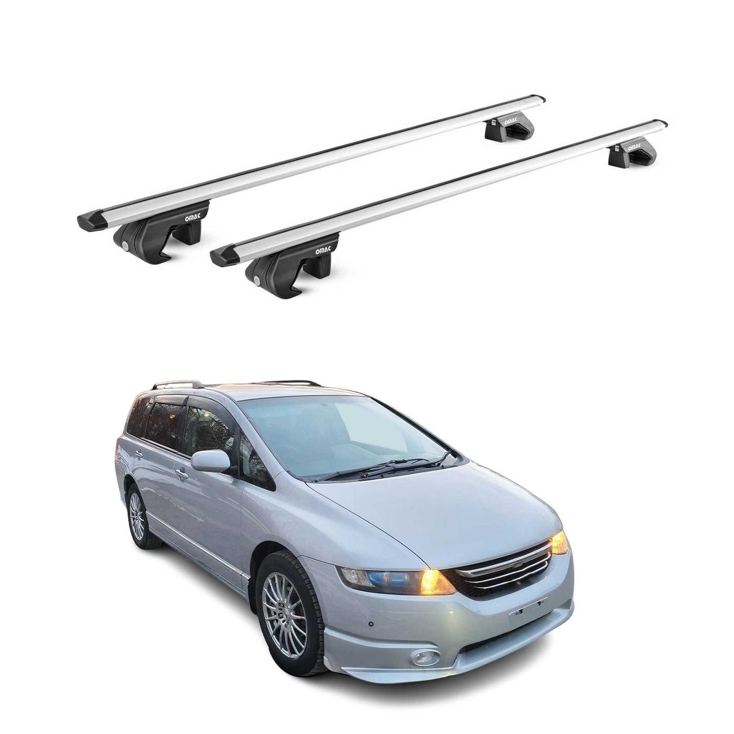 2005-2007 Honda Odyssey Roof Rack Cross Bars Silver