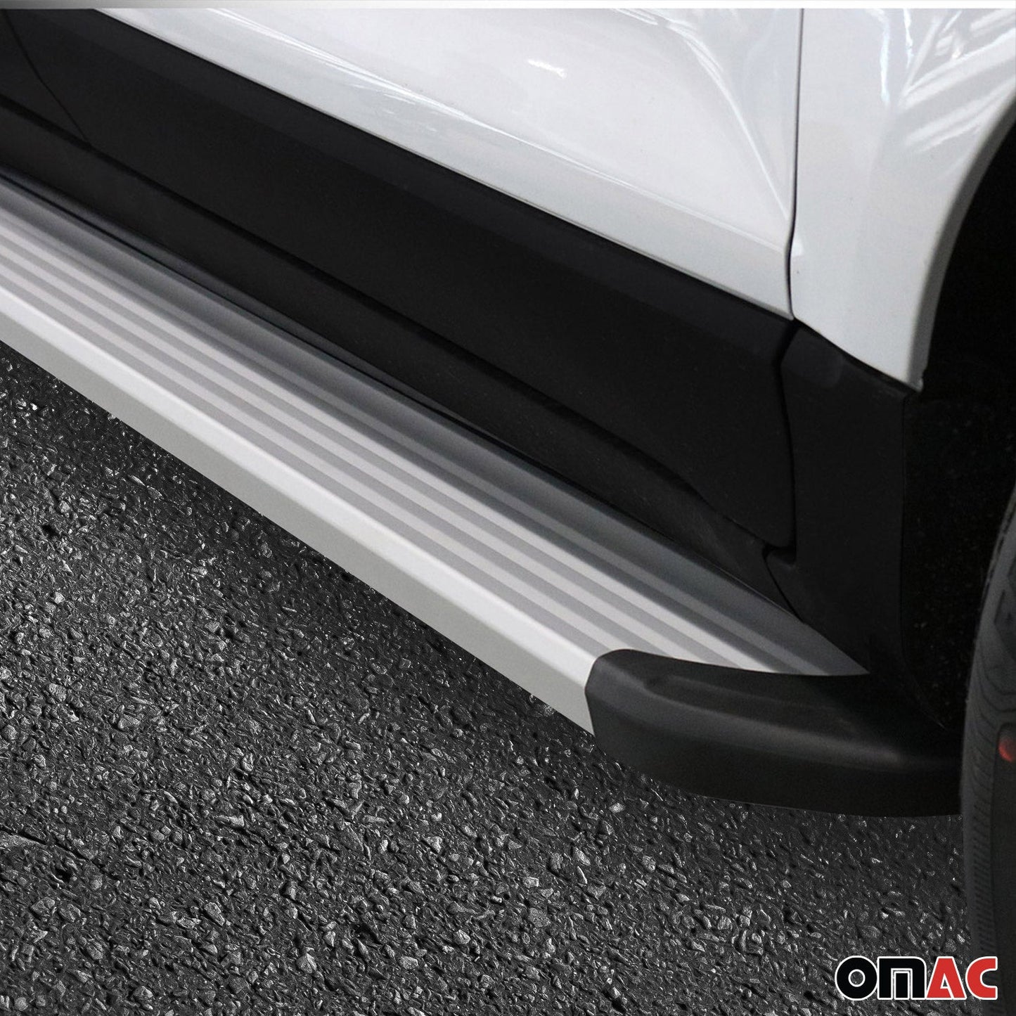 OMAC Alu Side Step Nerf Bars Running Board for Nissan Qashqai 2020-2023 Silver 2Pcs G003417