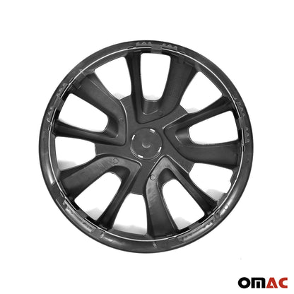 OMAC 15 Inch Wheel Rim Covers Hub Caps for Hyundai ABS Black 4Pcs G002257