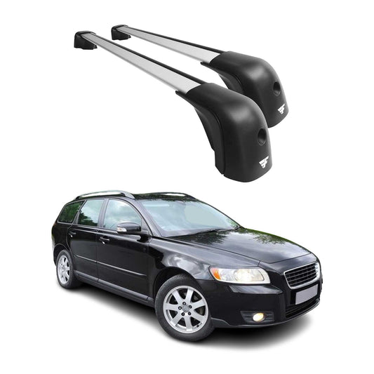 2005-2011 Volvo V50 Roof Racks Cross Bars Silver