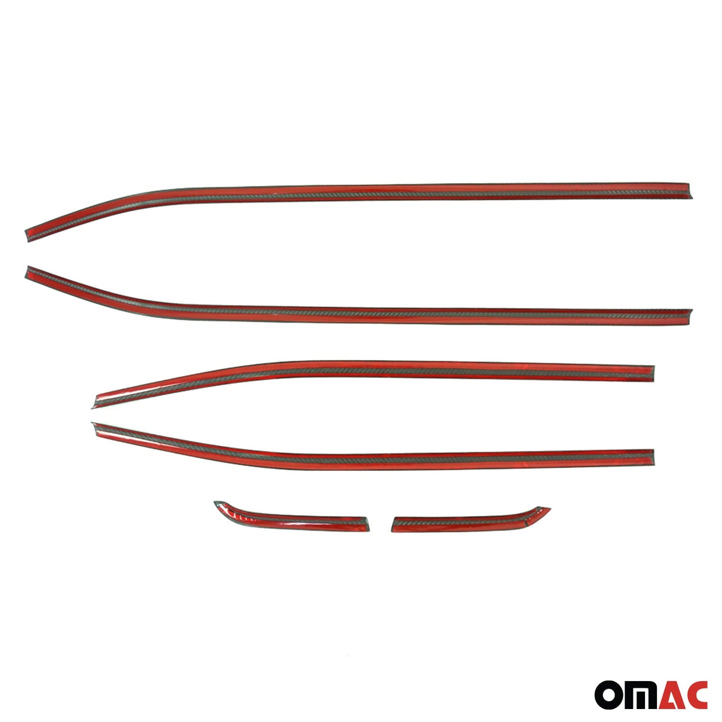 2015-2024 Jeep Renegade Window Molding Trim Streamer Carbon Fiber Black 6Pcs