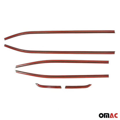 2015-2024 Jeep Renegade Window Molding Trim Streamer Carbon Fiber Black 6Pcs