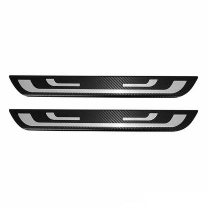 OMAC Door Sill Scuff Plate Illuminated for Ford Escape 2017-2019 Steel Carbon Foiled U014716