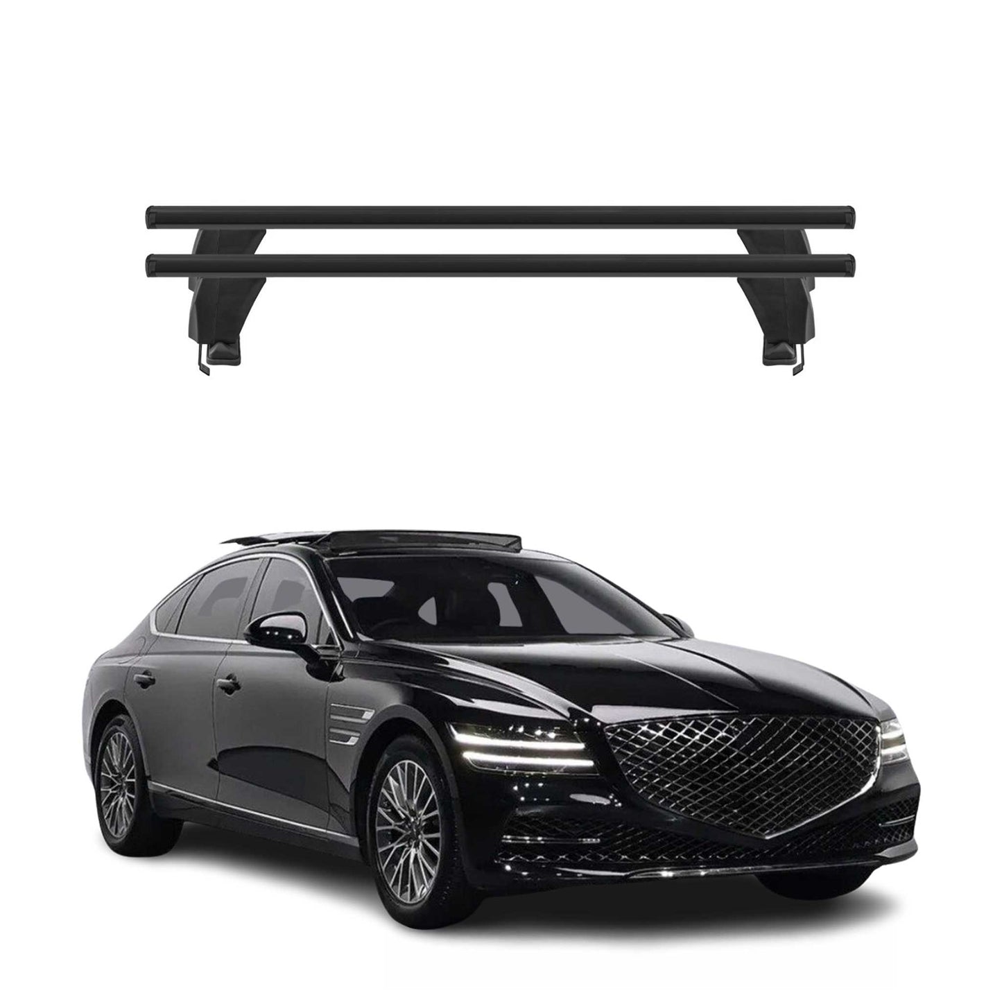 2017-2025 Genesis G80 Roof Rack Cross Bars Black