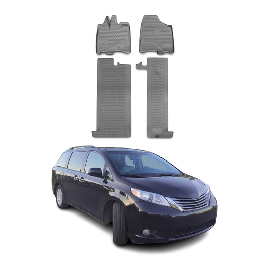 2013-2020 Toyota Sienna 7 Seats Floor Mats Liners Full Set All Weather Gray