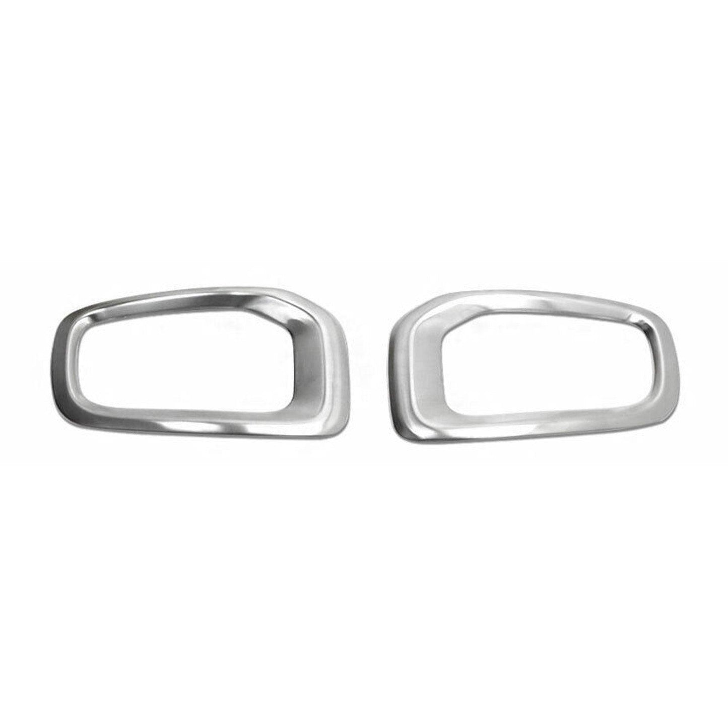 OMAC Fog Light Lamp Bezel Cover for Jeep Renegade 2015-2018 Brushed Steel Silver 2Pcs 1708103T