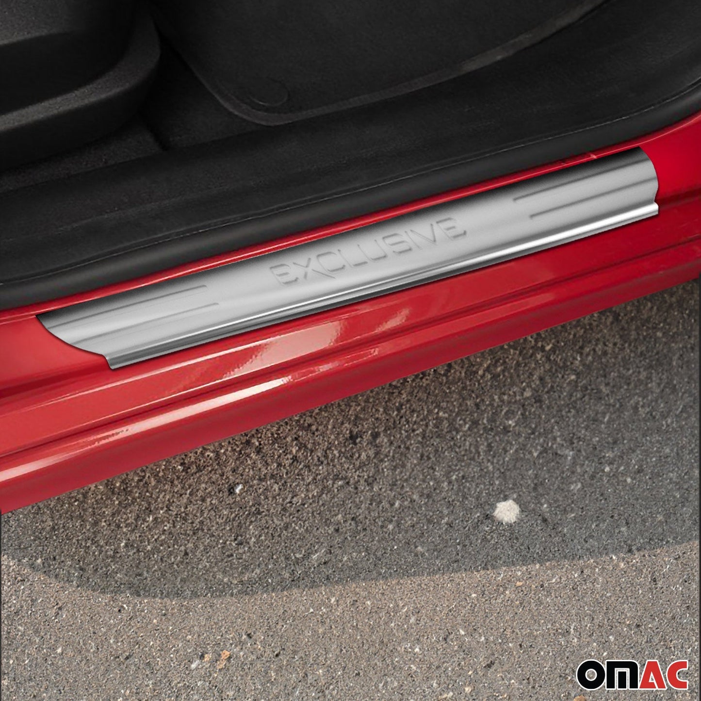 OMAC Door Sill Scuff Plate Scratch for Toyota RAV4 2006-2012 Exclusive Steel 4x 7005091E