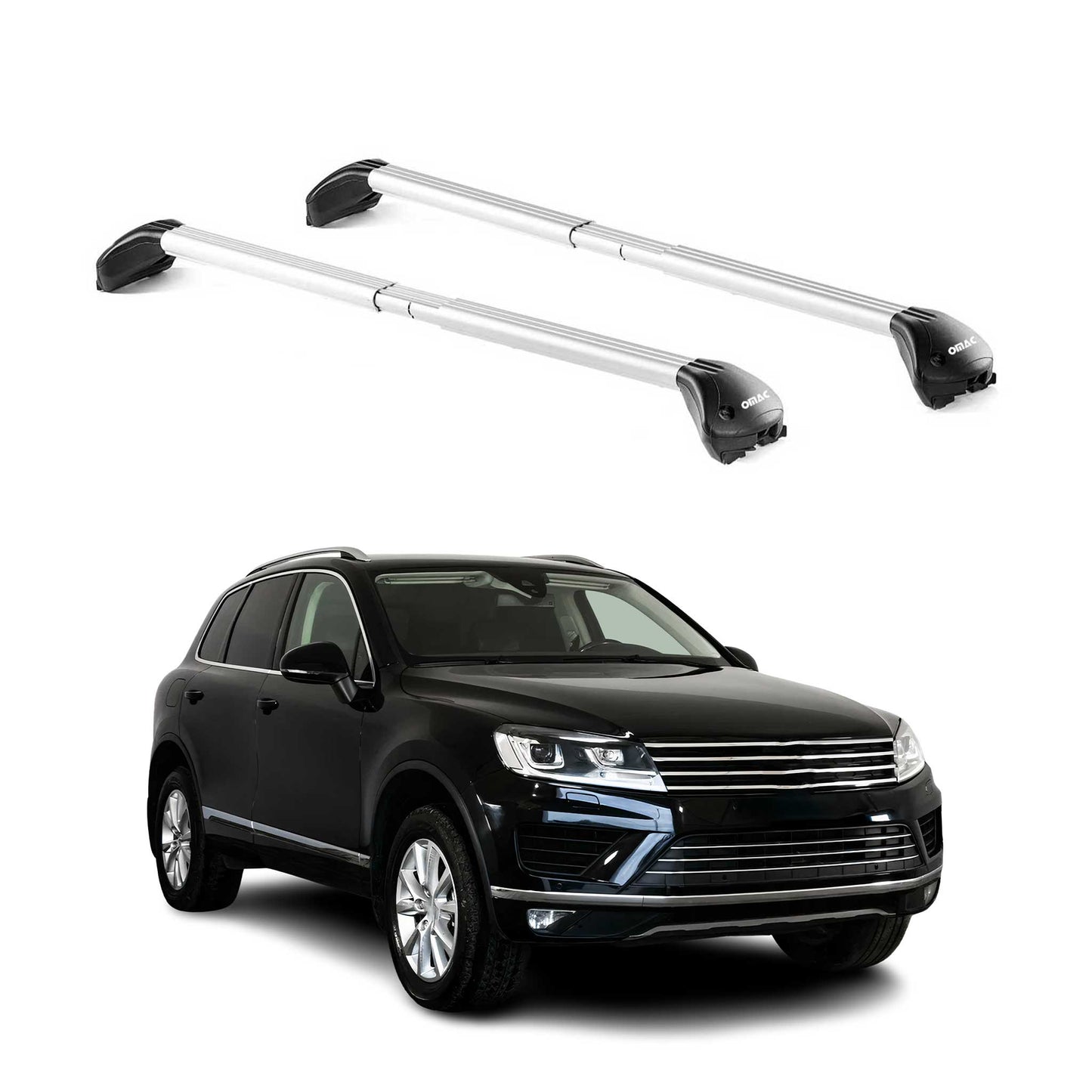 2011-2018 VW Touareg Roof Rack Cross Bars Silver