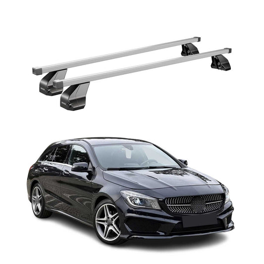 2015-2019 Mercedes CLA Shooting Brake X117 Roof Rack Cross Bars Silver