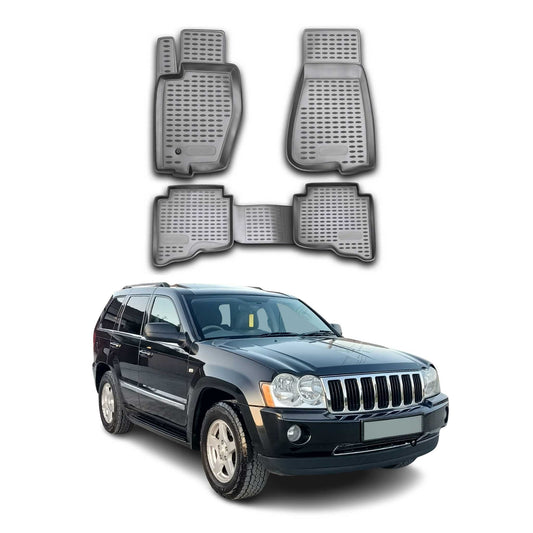 2005-2010 Jeep Commander Floor Mats Liners Full Set All Weather Gray