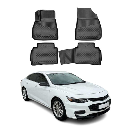 2016-2025 Chevrolet Malibu Floor Mats Liners Full Set All Weather Black