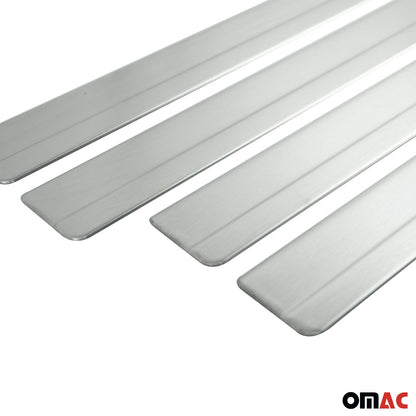 OMAC Door Sill Scuff Plate Scratch Protector for VW Amarok 2010-2020 Steel Silver 4x 7535091