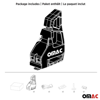 Load Stopper Easy Lock For Roof Rack Cross Bar Adjustable Load Stops Hook 2Pcs