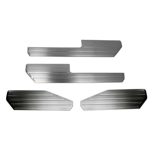 OMAC Door Sill Scuff Plate Scratch Protector for VW Amarok 2010-2020 Steel Brushed 7535094NT