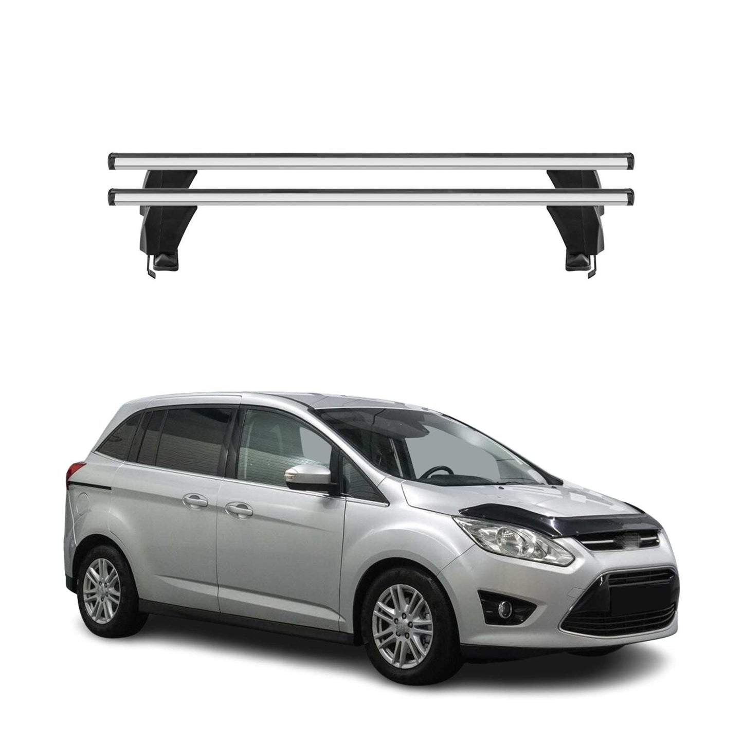 2013-2017 Ford C-Max Roof Rack Cross Bars Silver