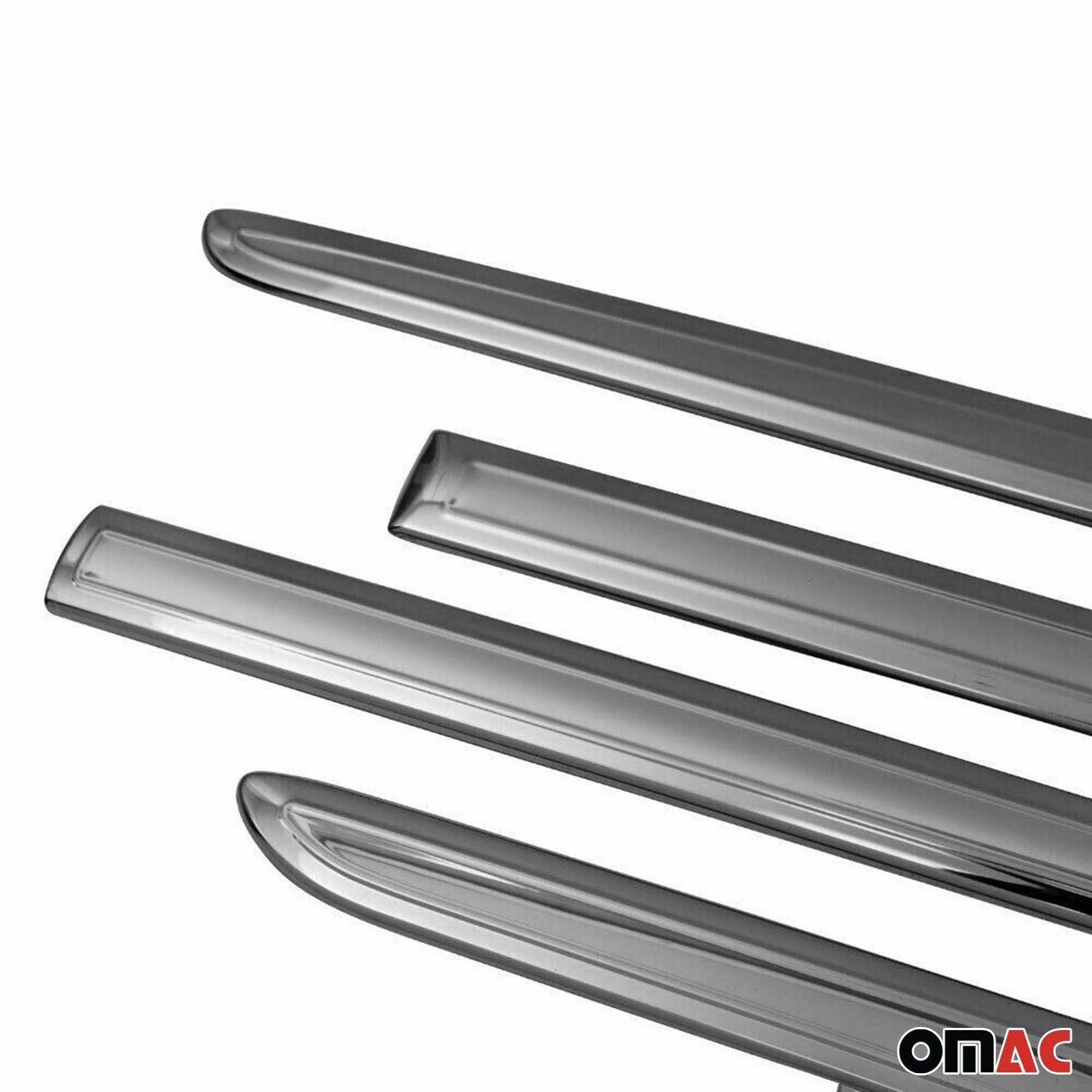 OMAC Side Door Molding Trim Skirt Garnish for VW Touran 2010-2015 Steel Dark 4 Pcs 7555131B