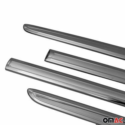 OMAC Side Door Molding Trim Skirt Garnish for VW Touran 2010-2015 Steel Dark 4 Pcs 7555131B