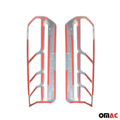 OMAC Fog Light Frame Mirror Cover Caps Front Grill Chrome for Ford Transit 2015-2020 G003328
