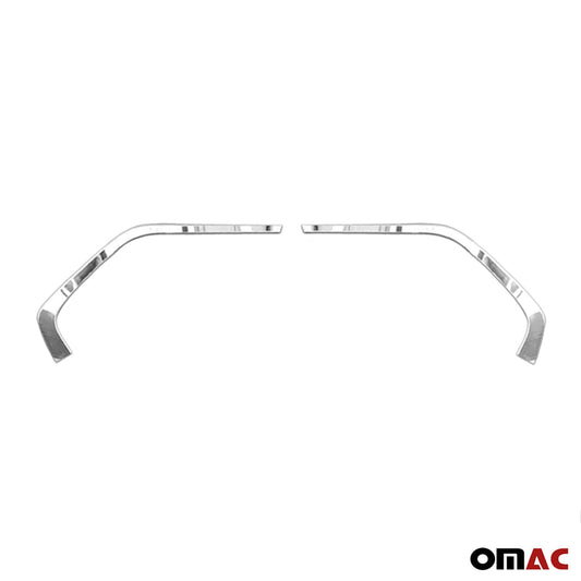 OMAC Front Bumper Grill Trim Molding for Toyota RAV4 2019-2024 Steel Silver 2 Pcs LC-7035082