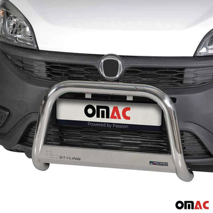 OMAC Bull Bar Push Front Bumper Grille for RAM ProMaster City 2015-2022 Silver 1 Pc 2524MSBB069