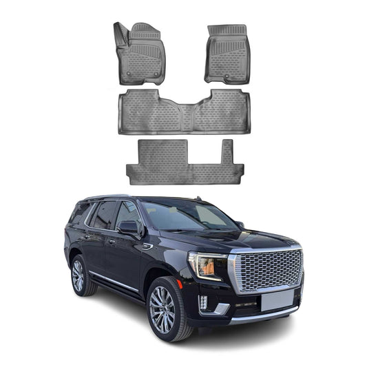 2021-2024 GMC Yukon XL Floor Mats Liners Full Set All Weather Bench Seating