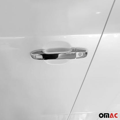 OMAC Car Door Handle Cover Protector for Toyota C-HR 2018-2022 Steel Chrome 6 Pcs 7028041