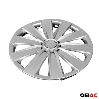 OMAC 16" Wheel Covers Hubcaps 4Pcs for Subaru Impreza Silver Gray Gloss U015836