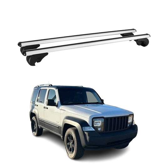2008-2013 Jeep Liberty Roof Rack Cross Bars Silver