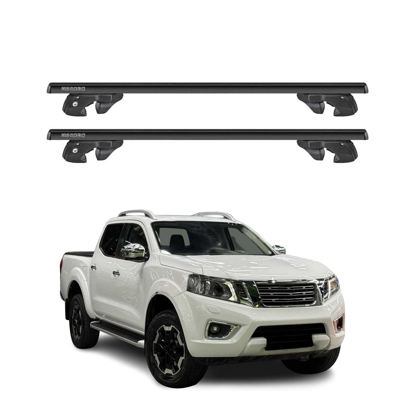 2016-2020 Nissan NP300 Navara Roof Rack Cross Bars Black